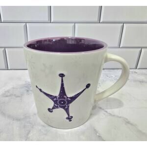 Starbucks Holiday 2006 Purple Star & Snowflakes Coffee Mug 17 fl. oz.